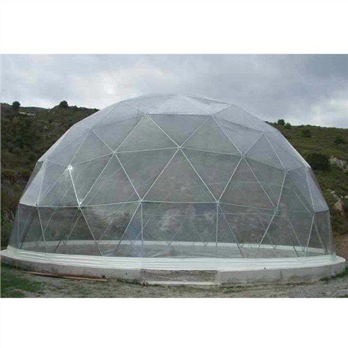 Estufa de cúpula agrícola de vidro grande geodésica