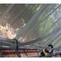 Cortina de sombreamento para cima e para baixo rack de engrenagem